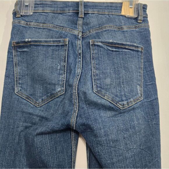 Zara authentic denim by TRF skinny jeans with stripe on side sz 4 - Picture 8 of 12